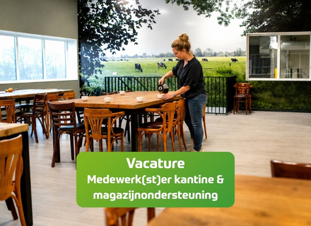 Vacature Medewerk(st)er kantine & magazijnondersteuning